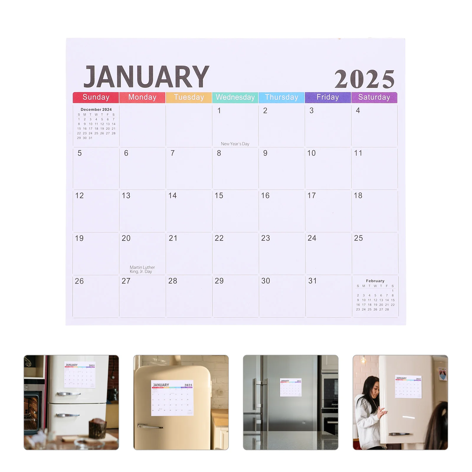 Magnet Calendar Monthly Planner for The Refrigerator Fridge Magnetic Aesthetic Paper