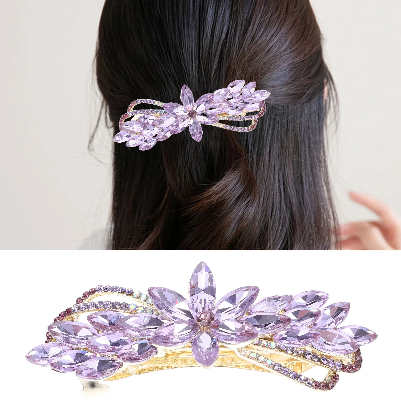 

Rhinestone Clip Accessories Women Thin Clips Girls Thin Thick Metal Hair Vintage Hair Clips Accessories Styling Tool