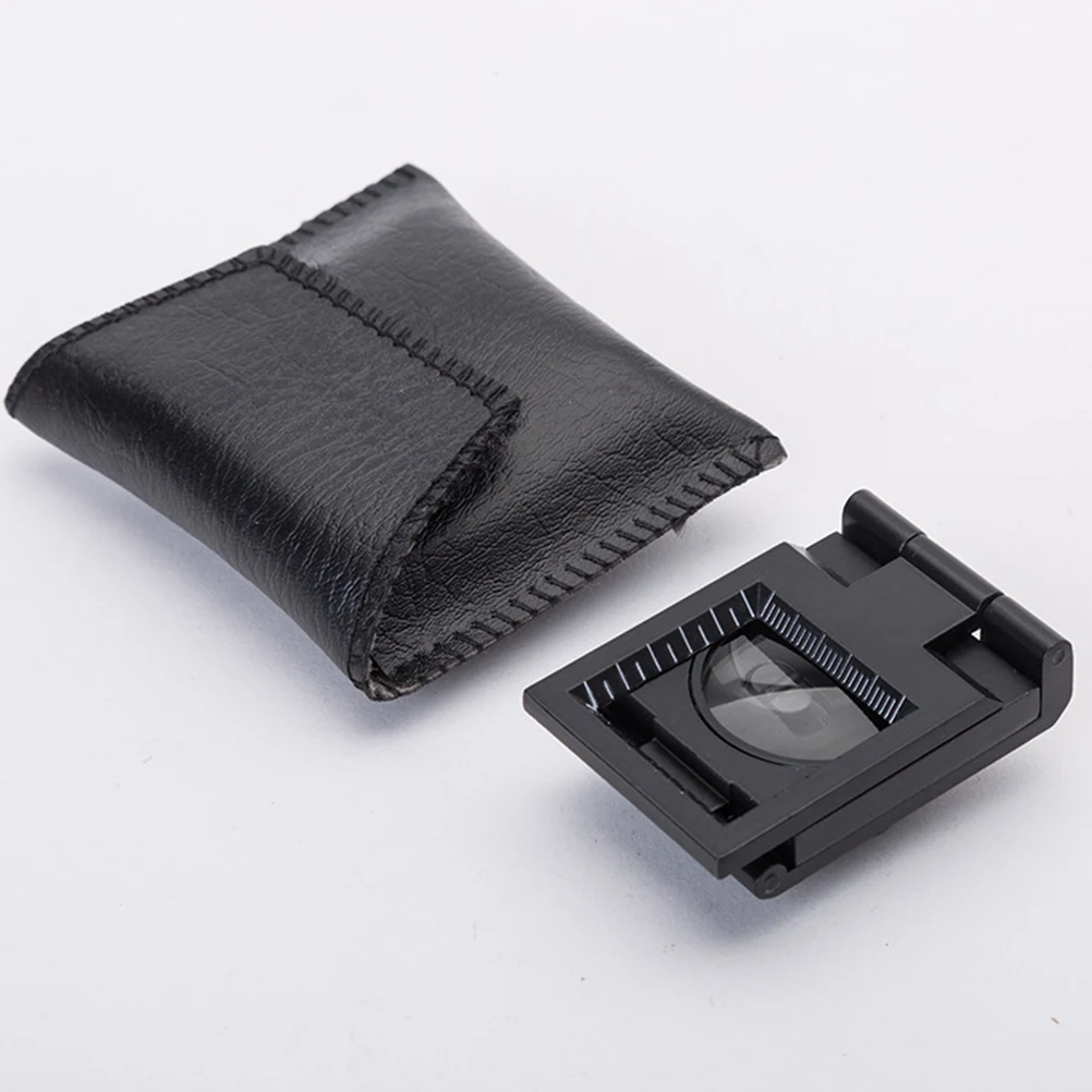 

Portable 10x Magnifying Glass with LED Light Foldable Black Lens for Jewelry Coin Textile Ideal Reading Sewing