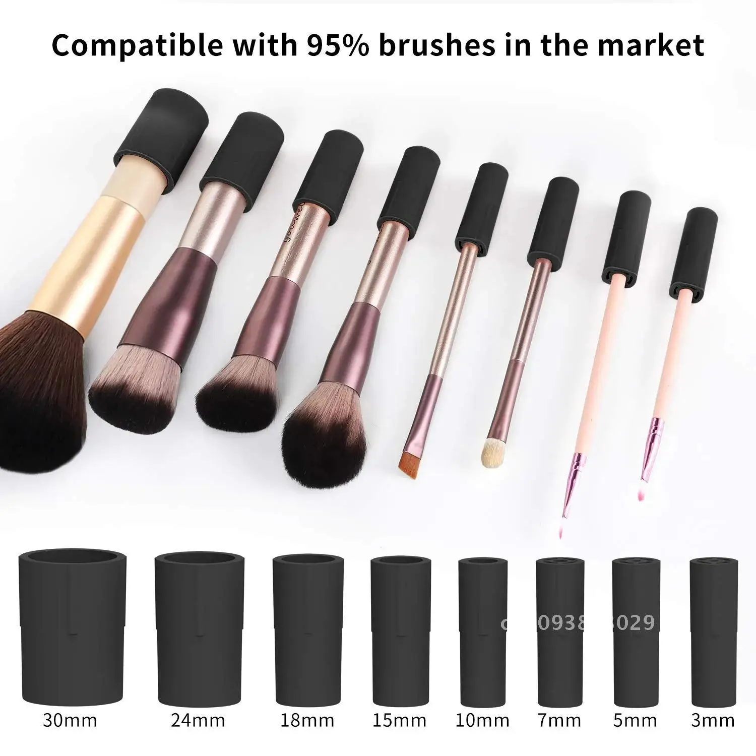 and Brush Cleaner Makeup Dryer Machine Electric Brush Cleaner with Cleaner Size Automatic Spinner Machine 8 Rubber Collars Brush