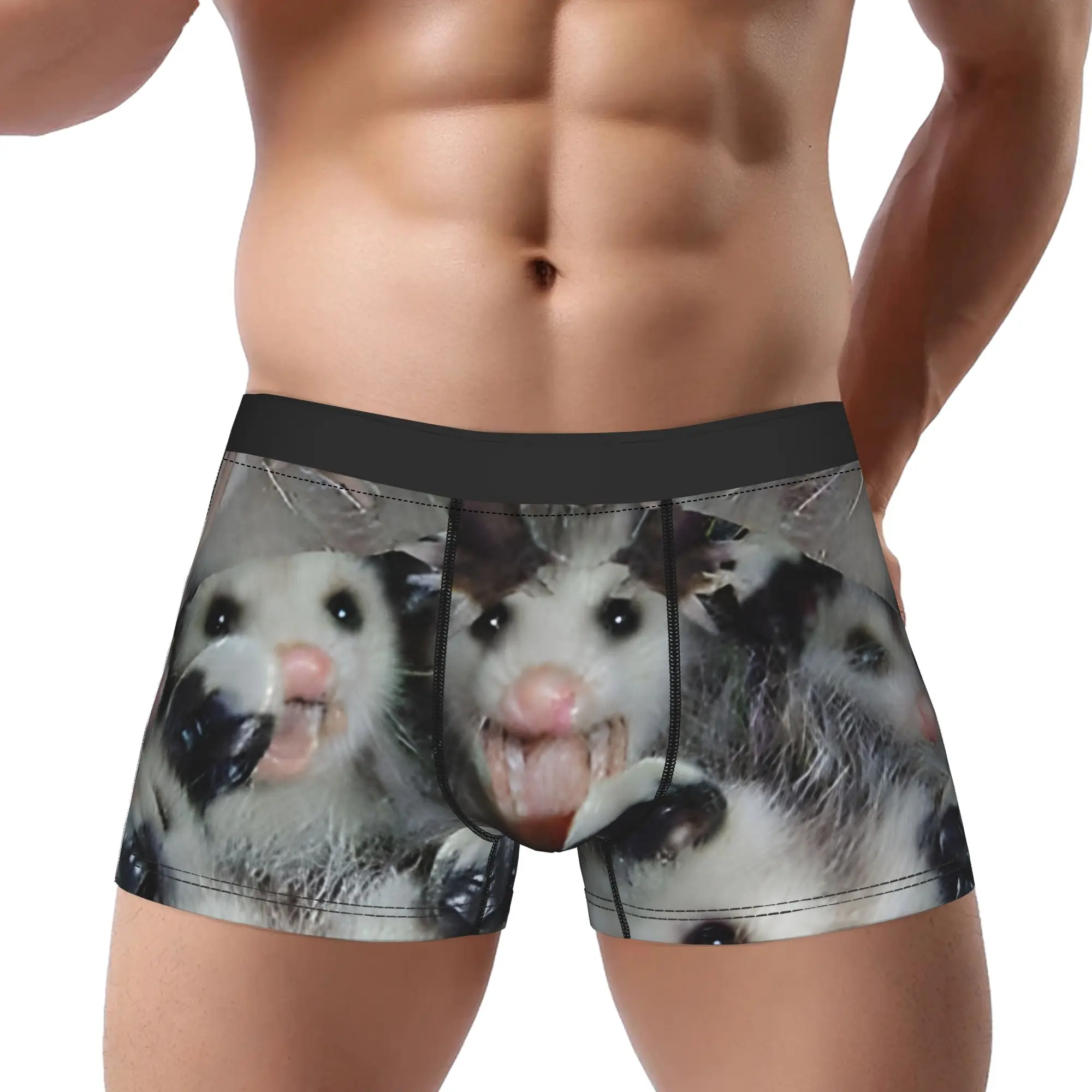 

1 шт. Трусы-шорты Screaming Possum для мужчин, удобное мужское нижнее белье