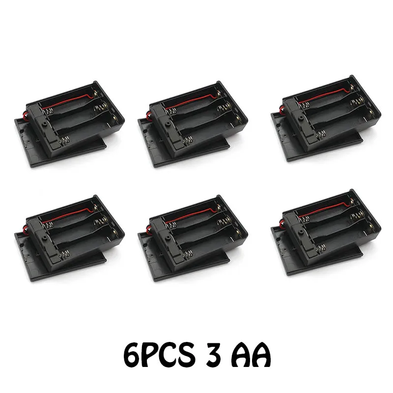 DIY 3 Slot AA Battery Holder Box Case AA Battery Holder Box Case With Switch