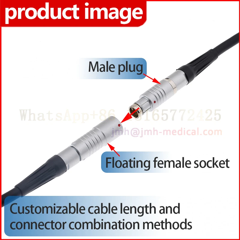 Compatible with Fischer 102 WSO S SS KE male and female floating socket connectors, welding high flexibility shielded cables
