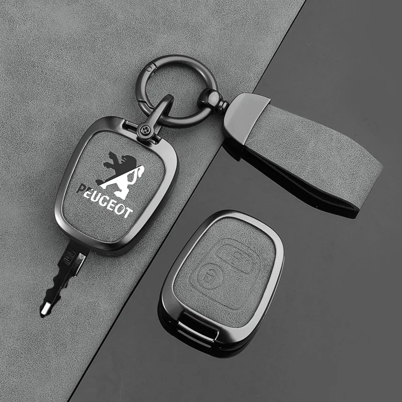 Zine Alloy Car Key Case Cover Key Bag Shell Holder Protector For Peugeot 106 107 206 306 406 307 207 407 Partner Xsara Accessory