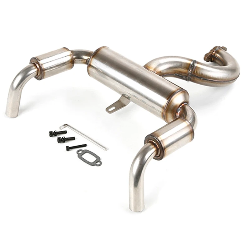 1 Set Suitable For F5/RF5 Stainless Steel Silent Double-Row Exhaust Pipe Modified Accessories 89088