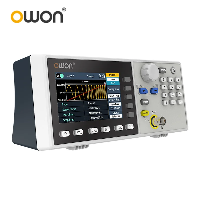 OWON DGE1030/DGE1060 Mini Waveform Generator | 14-bit, 30/60MHz, 8K Arb | AM, FM, PM, FSK Modulation | SCPI Supported