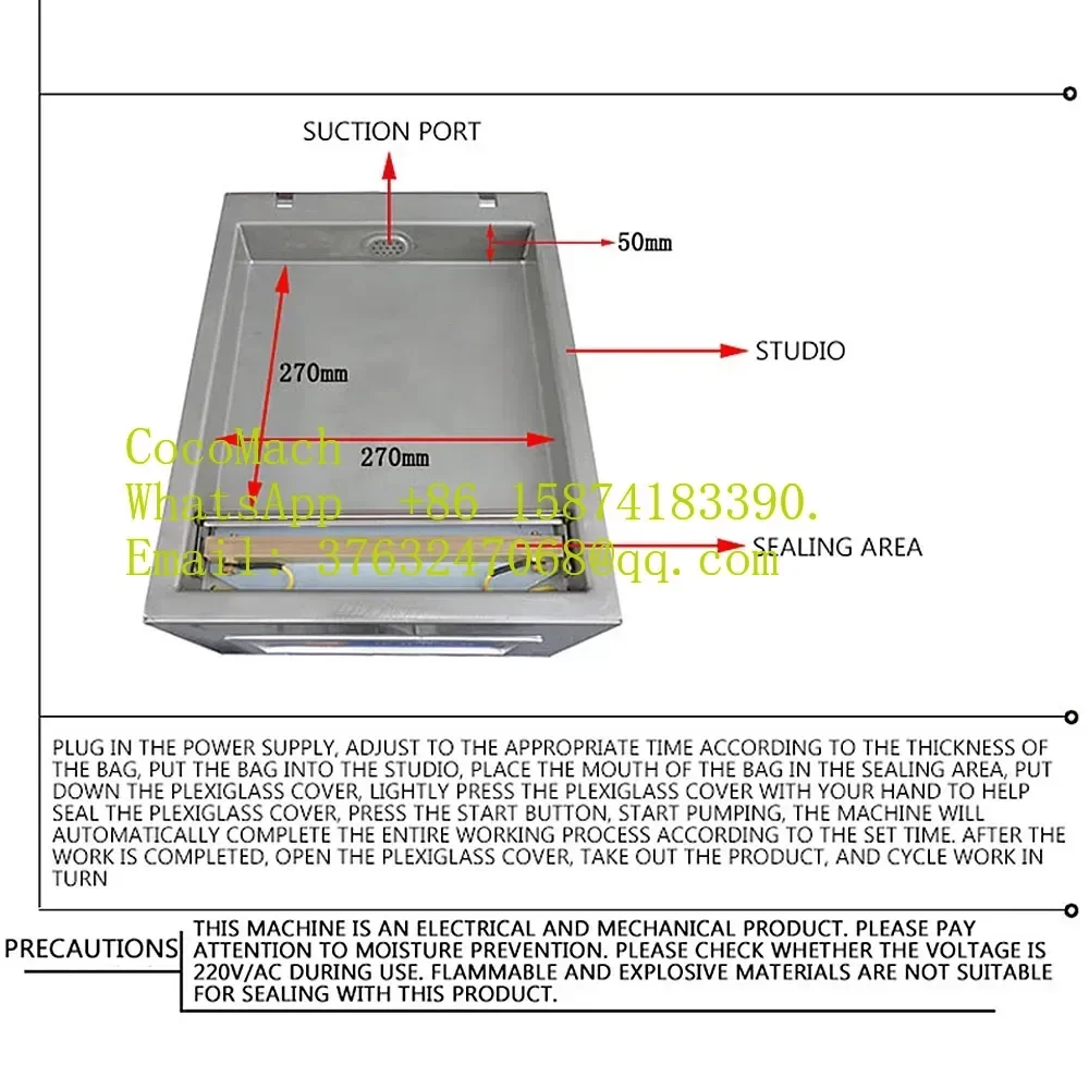 Automatic Food Vacuum Sealer Household Commercial Food Saver Vacuum Sealing Packaging Machine For Fresh Food Preservation