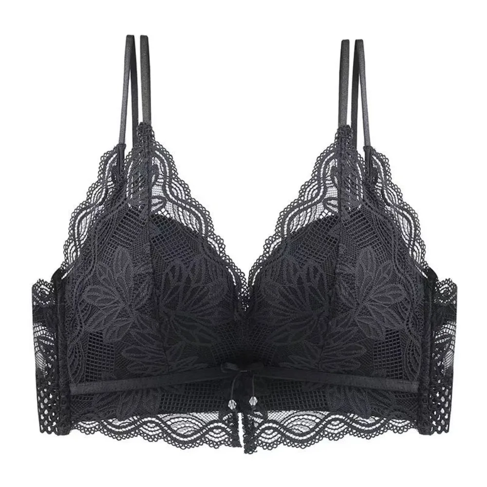 Sexy Ultra Thick Padded Push Up Bra Comfortable Supportive Lace Bra Deep V Plunge Bra Daily Use
