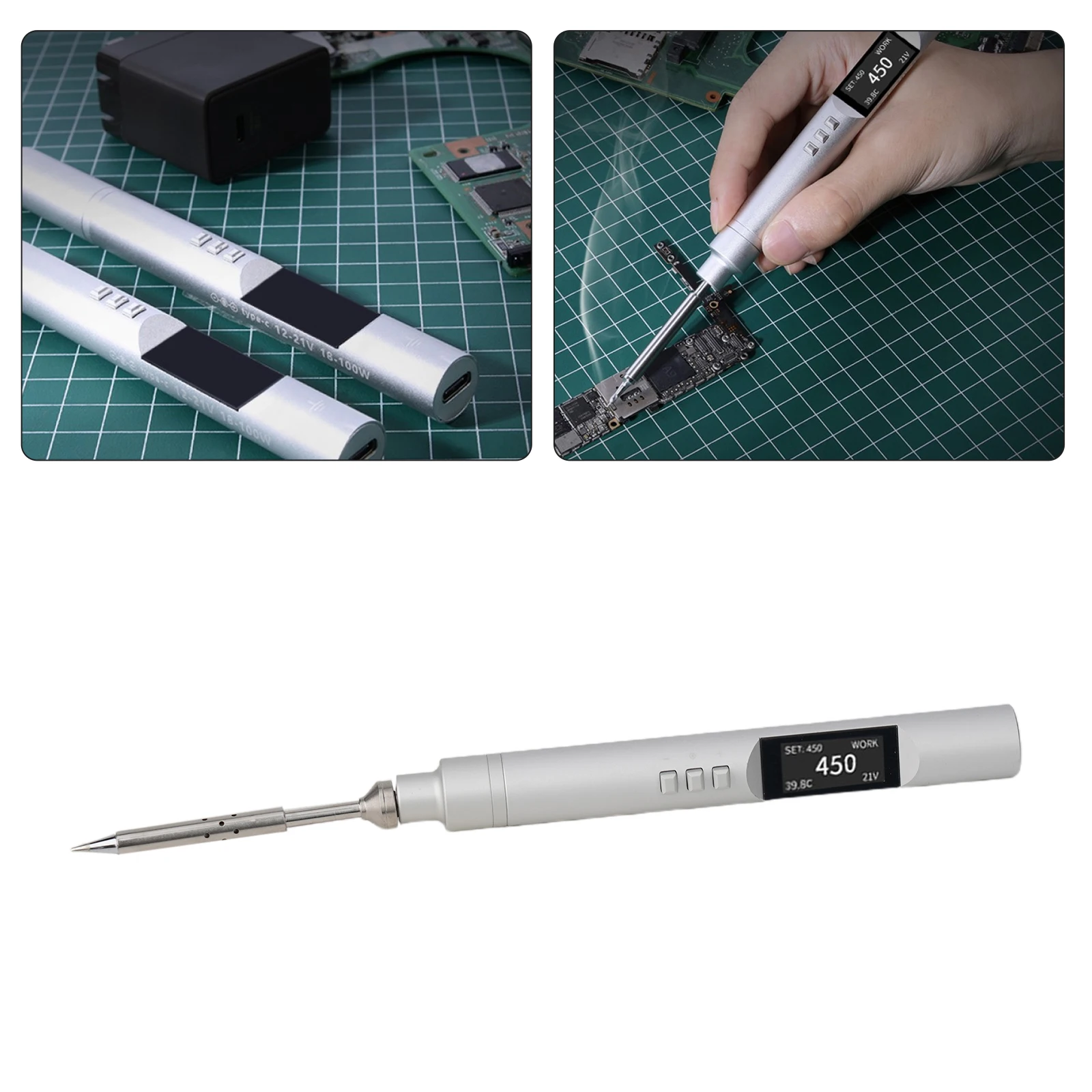 Tip Fastener High Quality Smart Soldering Iron Station with Adjustable Temperature Control and USB C Interface