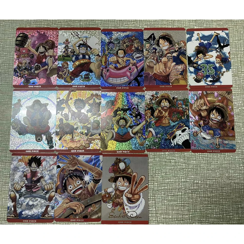 

Голографическая флэш-карта Луффи из аниме One Piece, 13 шт., игра Nami, коллекционные карты, детские подарки, подарок на день рождения