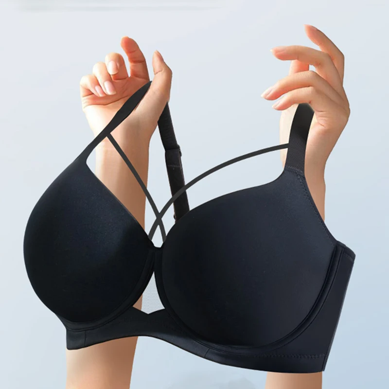Large Size Seamless Bra Lingerie for Women Thin Sexy Bra Comfortable Top Up Push-Up Anti Sagging Sports Breast Collection Bras