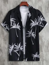 Simple Men's Shirts 3D Patchwork Printing Elegant Mens Shirtshigh-Quality Men's Clothing Short Sleeve Beach Party Hawaiian Shirt