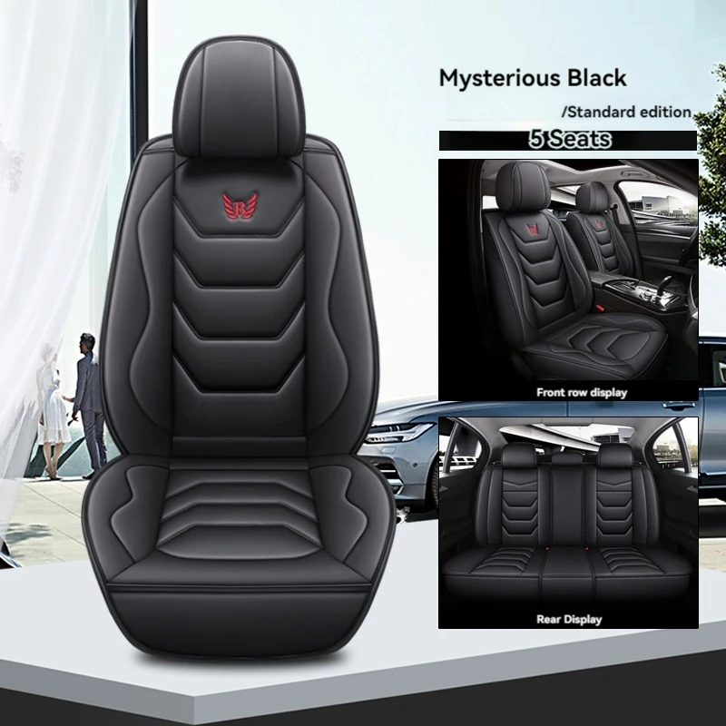 

Full leather 5 Seats Universal Car Seat Cover For JAGUAR XF F-Pace E-pace I-Pace X-Type XE XJ XK Car Accessories Protector