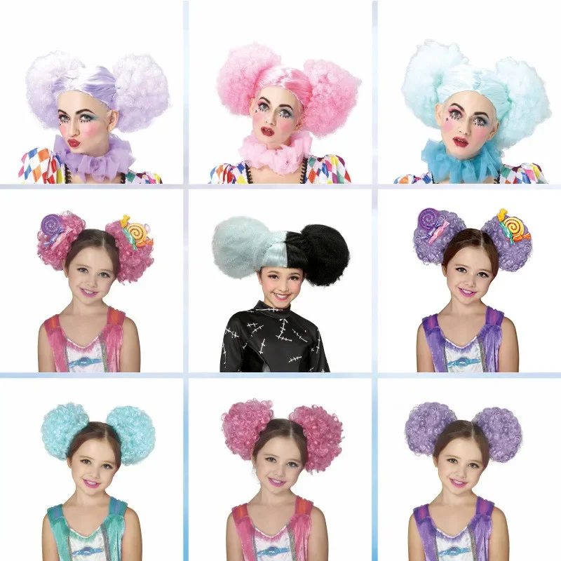 2024 Cute Meatball head Wig Princess Hair Piece Custume Cosplay Woman Long Fake Hair Girls Cosplay Cartoon Accessories Gifts