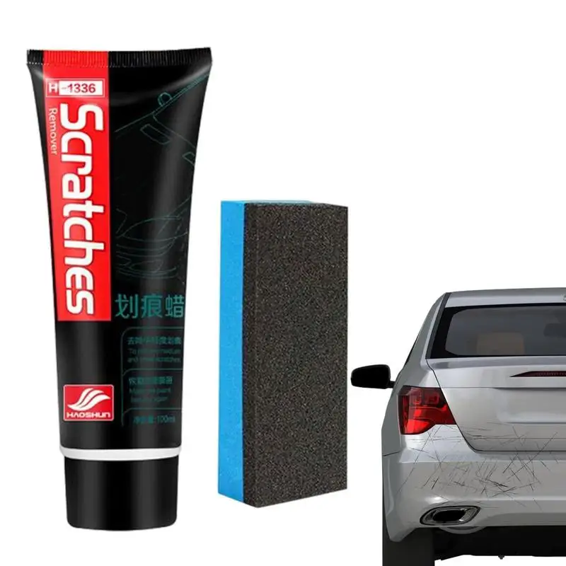 Car Scratch Remover Car Polishing Paste With Sponge Car Body Paint Care Kit Scratch Remover Wax For Car