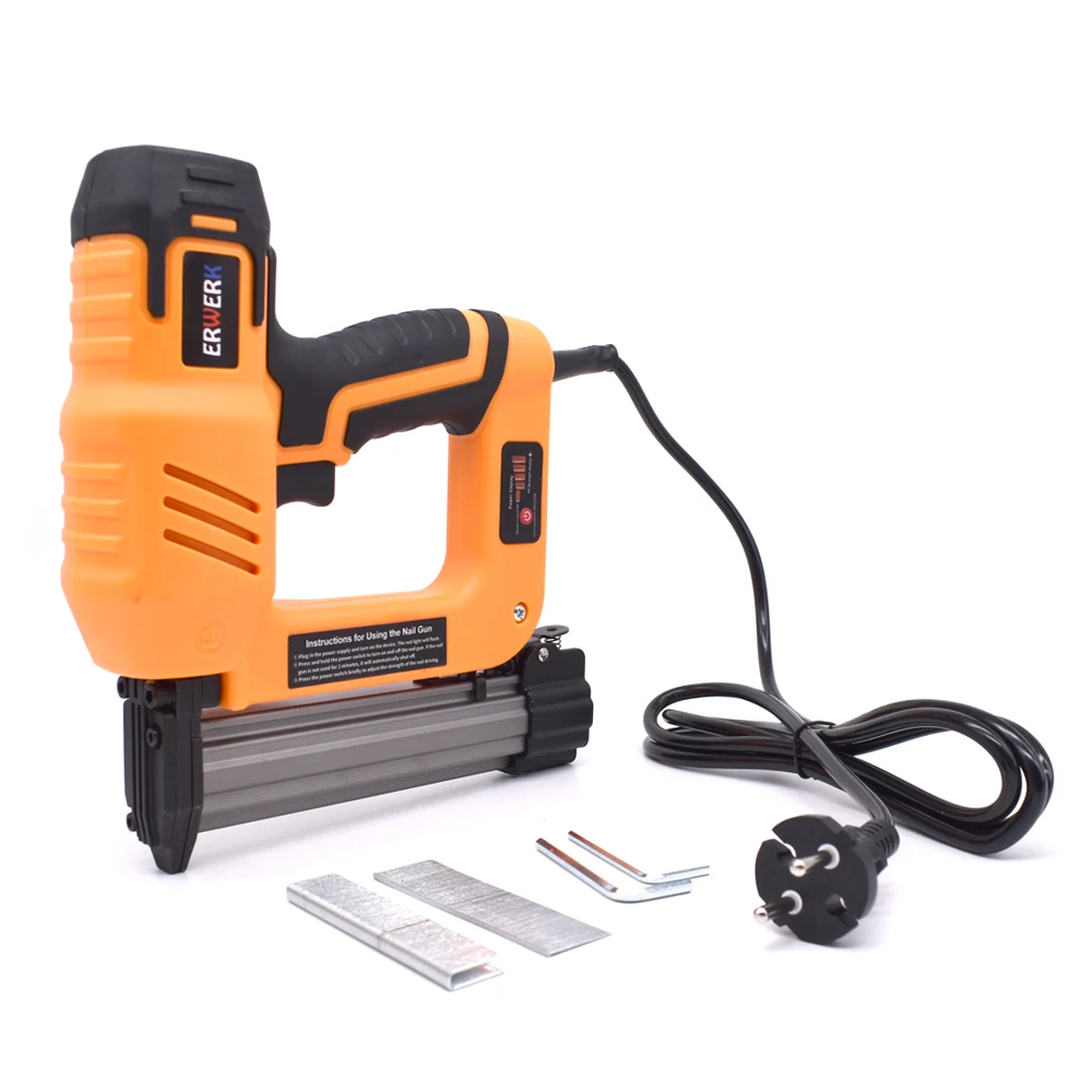 F30 Framing Tacker Electric Stapler Gun 2 In 1 Brad Nails Gun Electric Power Tools
