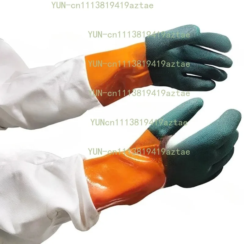 Synthetic Leather Sandblasting Gloves Breathable Comfortable Wear‑Resistant Industrial Protective Work Gloves