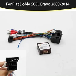 Car 16pin Wiring Harness Adapter Canbus Box Decoder Android Radio Power Cable For Fiat Doblo 500L Bravo 2008-2014