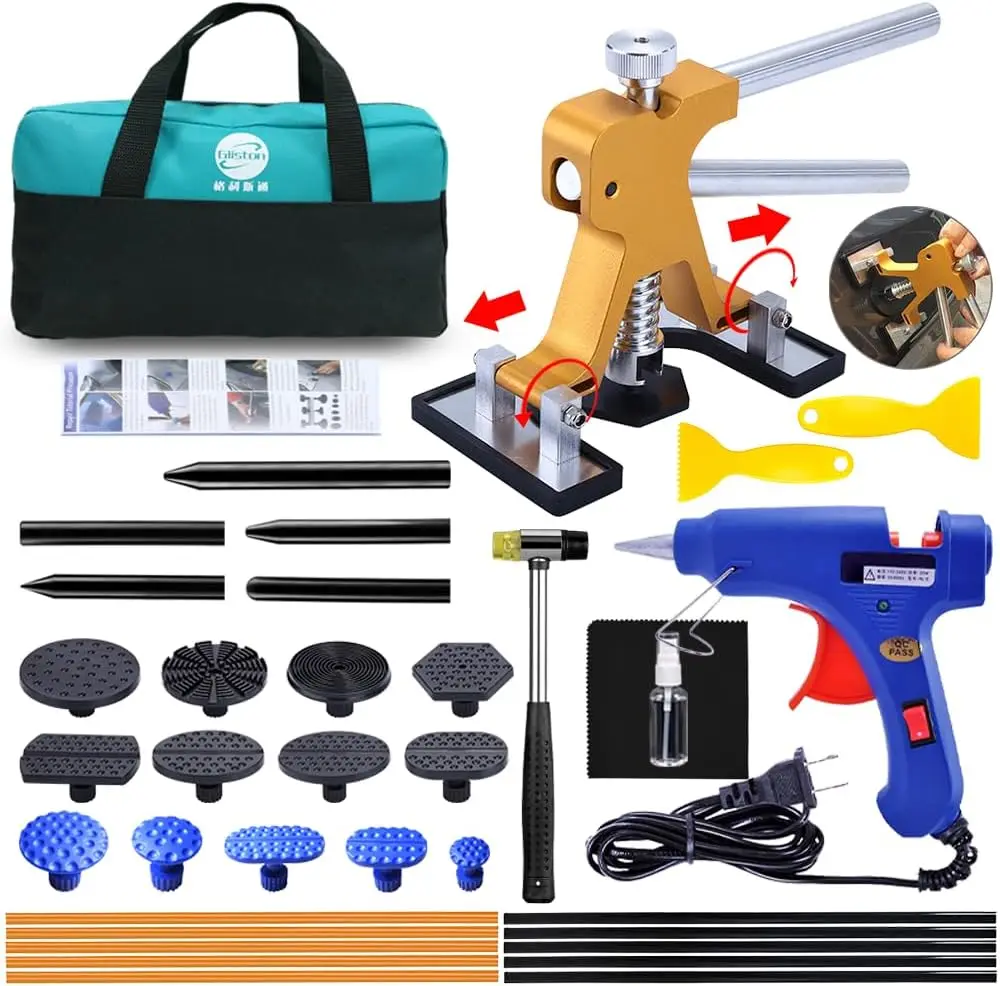 

Car Dent Puller - Adjustable Golden Dent Lifter Kit for Hail Dent Removal