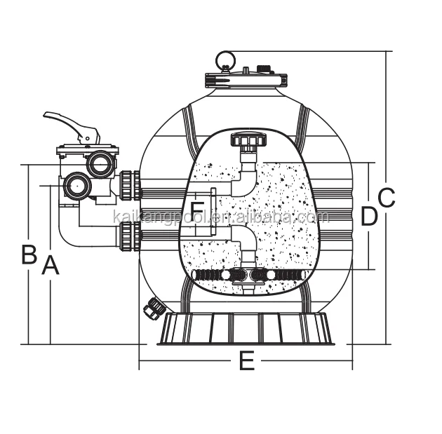 Оборудование для бассейна для MFS SIDE MOUNT PIPE SAND FILTER
