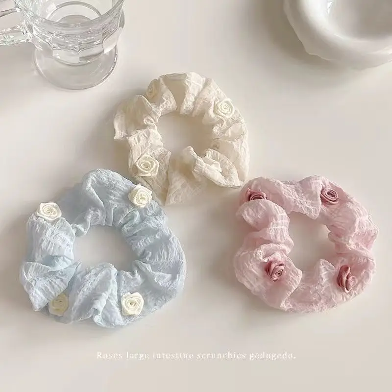 Camélia francesa cólon scrunchie feminino de alta qualidade cabelo de almôndega com salsicha gorda cabeça gravata cordão de cabelo faixa de couro