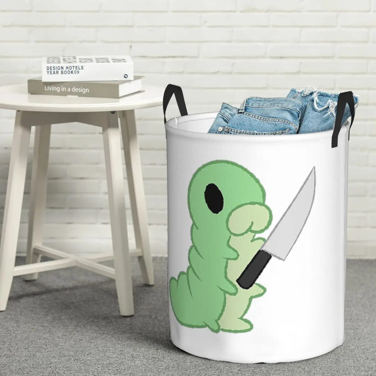 Laundry Collector Hollow Knight Grub With A Knife Foldable Laundry Basket Large Storage Children Washing Basket Home Organizer