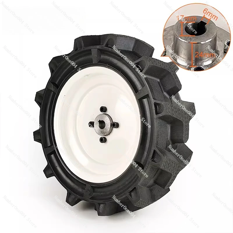 

14inch Solid Tire Tubeless 14x5.00-9 Agricultural Tire Steel Hub 17mm Hole for Electric Lawn Mower
