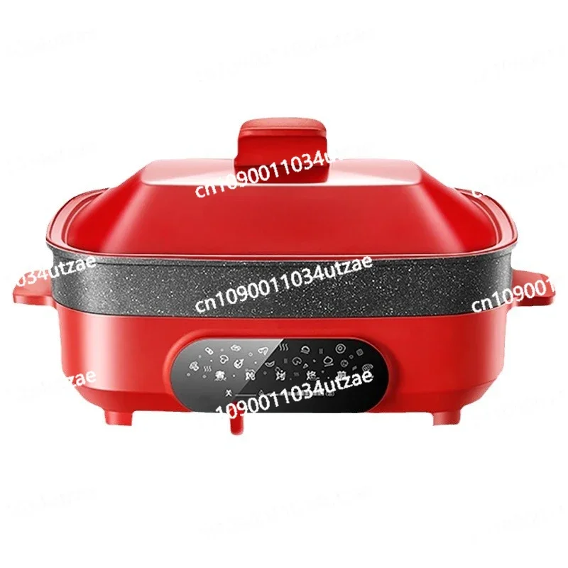 Electric hot pot 5.5L cooking household multi-functional frying, baking and rinsing integrated pot cooking pot