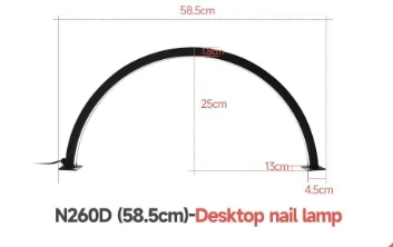 ネイルビューティーショップの目の保護ランプ、ダイヤモンド付きデスクトップ、ハーフムーン