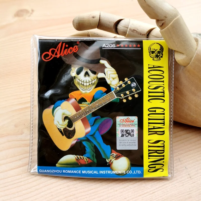 

10 sets Alice A206 Stainless Steel Coated Phosphor Bronze Anti-Rust 1st-6th Acoustic Guitar Strings (.011 .052 Gauge)