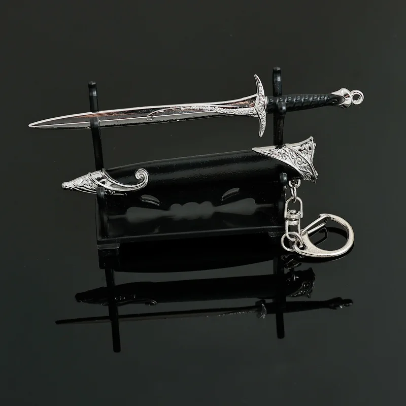 12cm/4.72in Pierścień Rodzaj Gra Peryferia Modele Broni Kolczaste Miecze Metalowe Rękodzieło Zabawki Zawieszki Ozdoby Kolekcja Prezent na Biurko