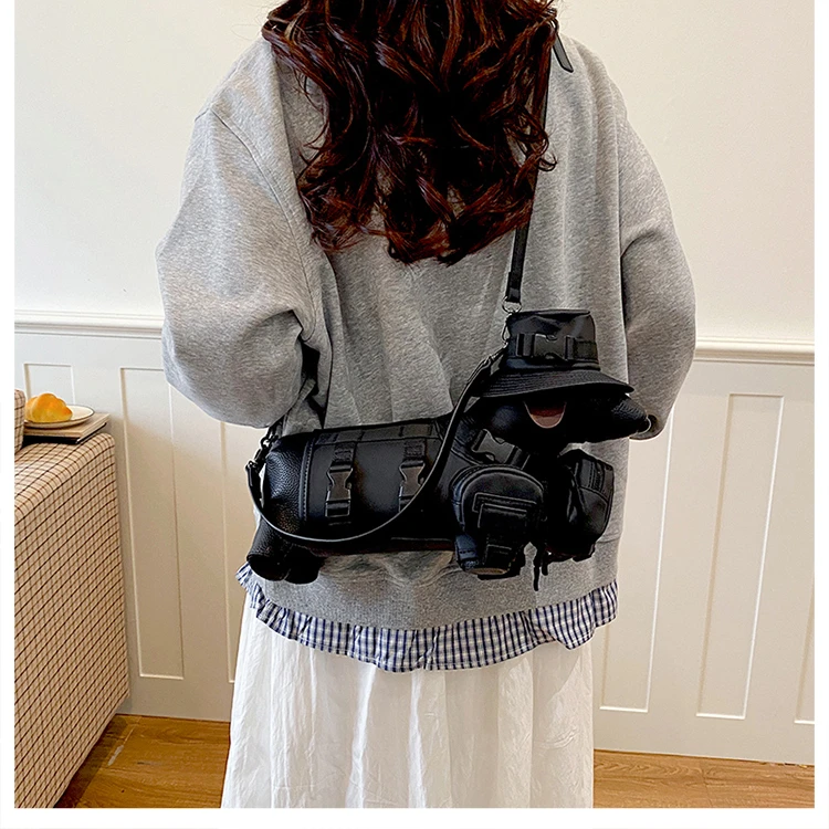 2026 Novelty 3D Dachshund Shaped Bag for Women with Mini Hat Buckle Design Cartoon Crossbody Streetwear Fashion Shoulder Purse
