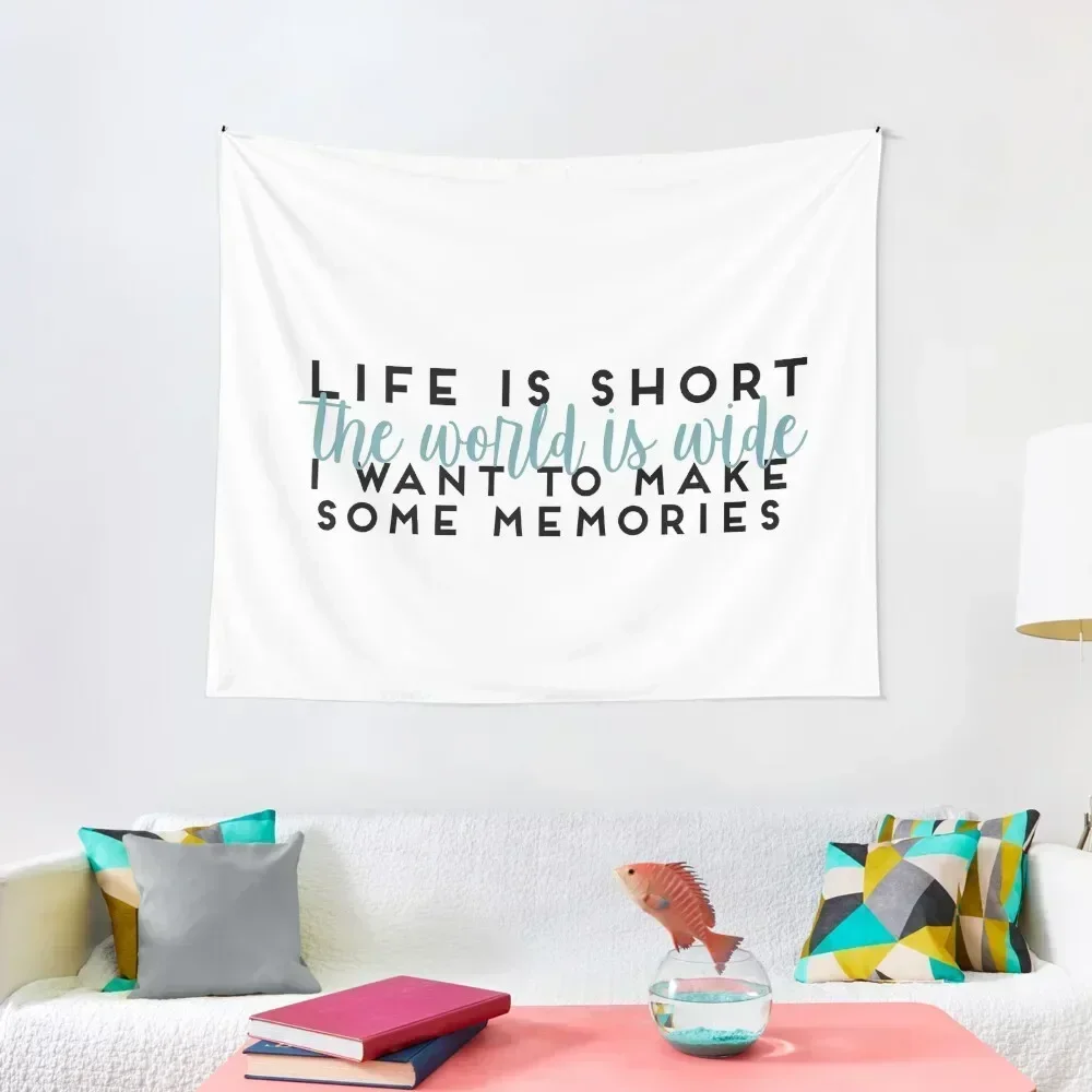 

Life Is Short Mamma Mia Lily James Quote Tapestry Cute Decor Japanese Room Decor Bedrooms Decor Tapestry