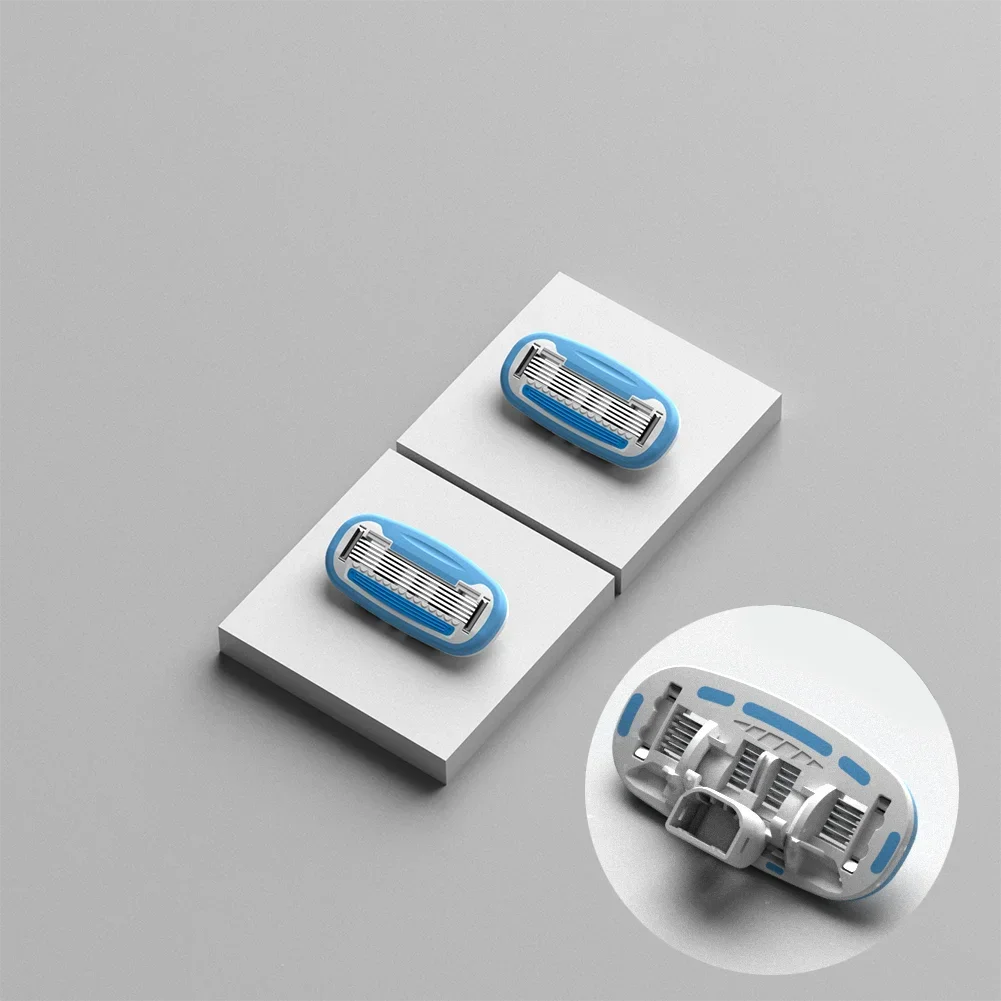 ماكينة حلاقة محمولة من Colorlamb للنساء بيكيني شعر الساق ماكينة حلاقة خاصة للجسم تستخدم 5 طبقات خرطوشة شفرات الصابون للعناية بالبشرة