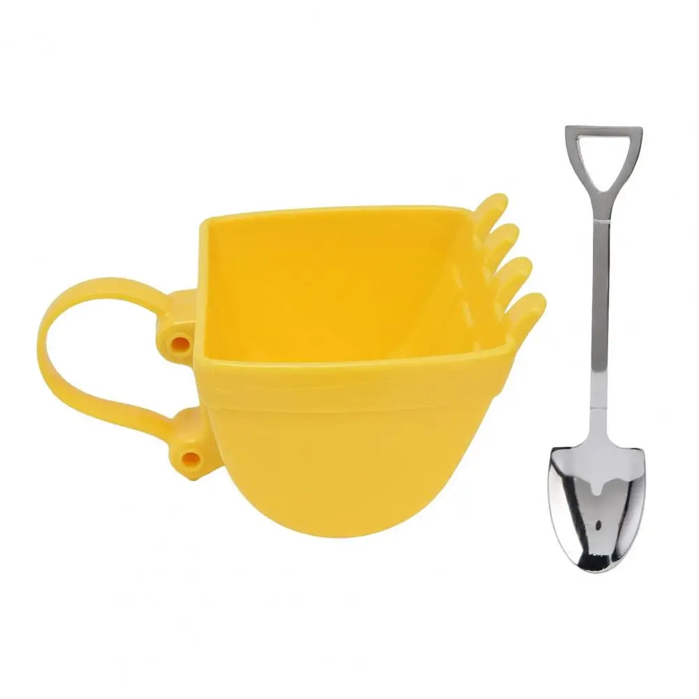 Heavy Equipment Inspired Tea Cup Excavator Bucket Cup Set with Stainless Steel Shovel Spoon Fun Ice Cream for Kitchen for Women