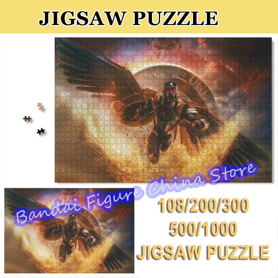 

Superhero Captain America Print Puzzle 108/200/300/500/1000 Pieces Disney Movies Jigsaw Puzzles Diy Assembled Family Toys