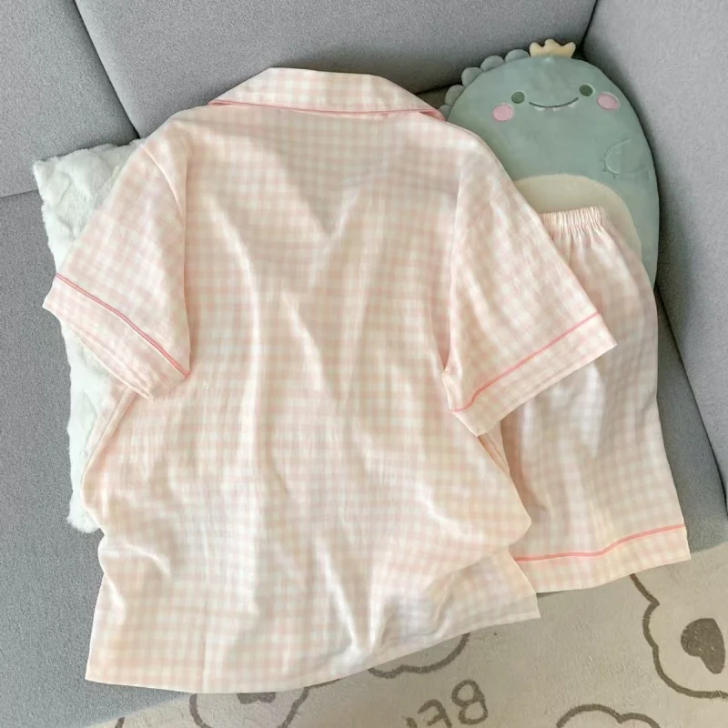 2 Piece Suit 2026 Simple cloud-style cotton coat for womeninsSummer short-sleeved shorts set for students to wear outside