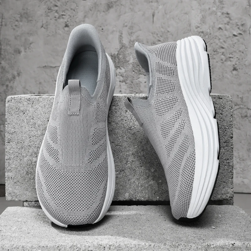 Slip on Wide Toe Men Casual Sneakers Comfortable Zero Soles Sport Shoes Outdoor Barefoot Shoes Lightweight Walking Running Shoes