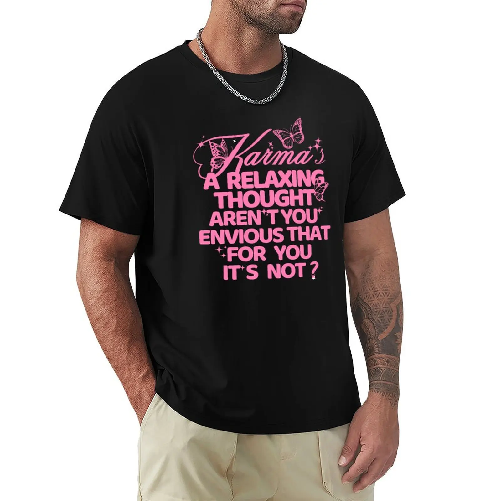 

Karma is a relaxing thought - Swift T-Shirt Summer Print Short Sleeve Tee