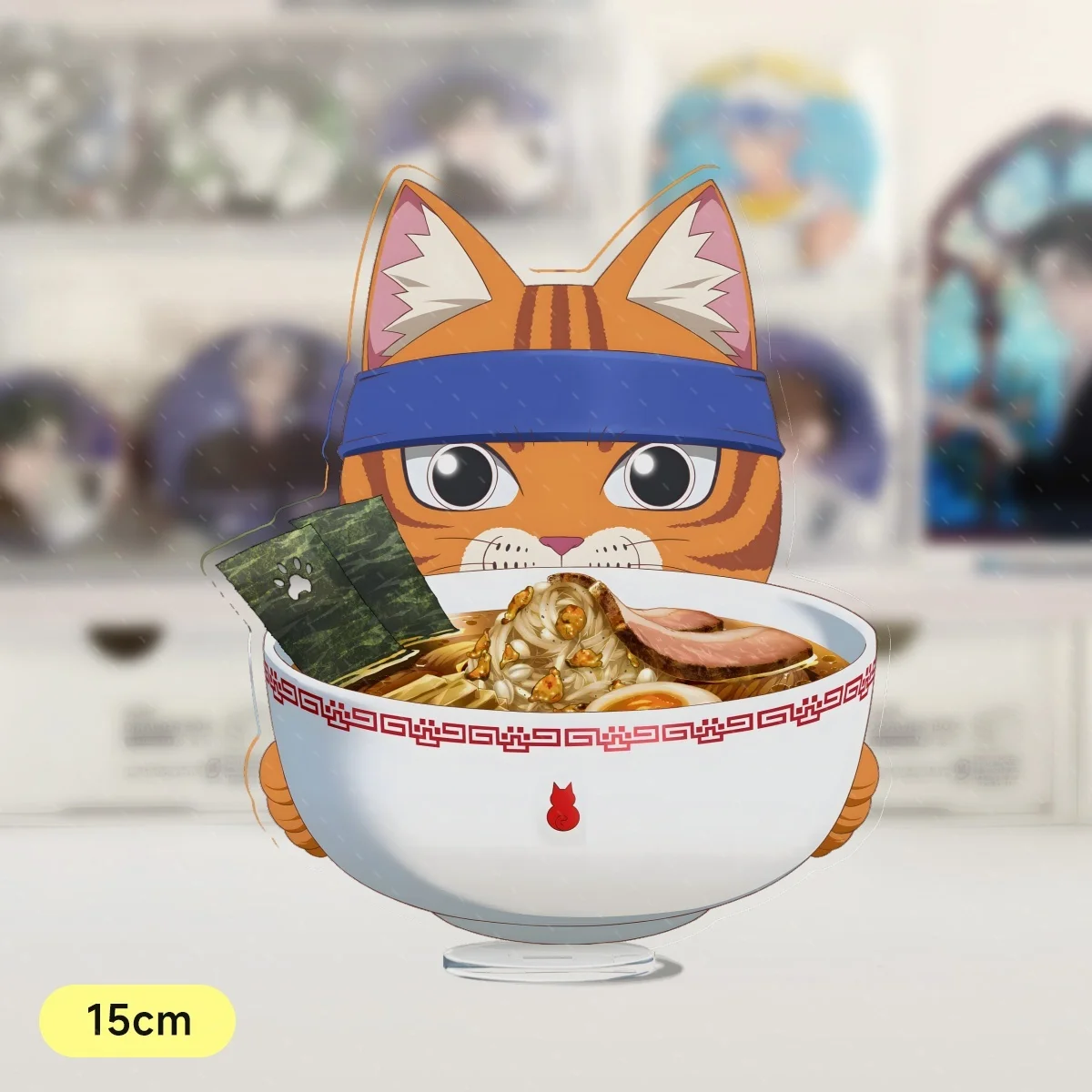 10 CM Anime Ramen Akaneko Red Cat Ramen High animation High definition acrylic stand brand tabletop decoration to friends gifts