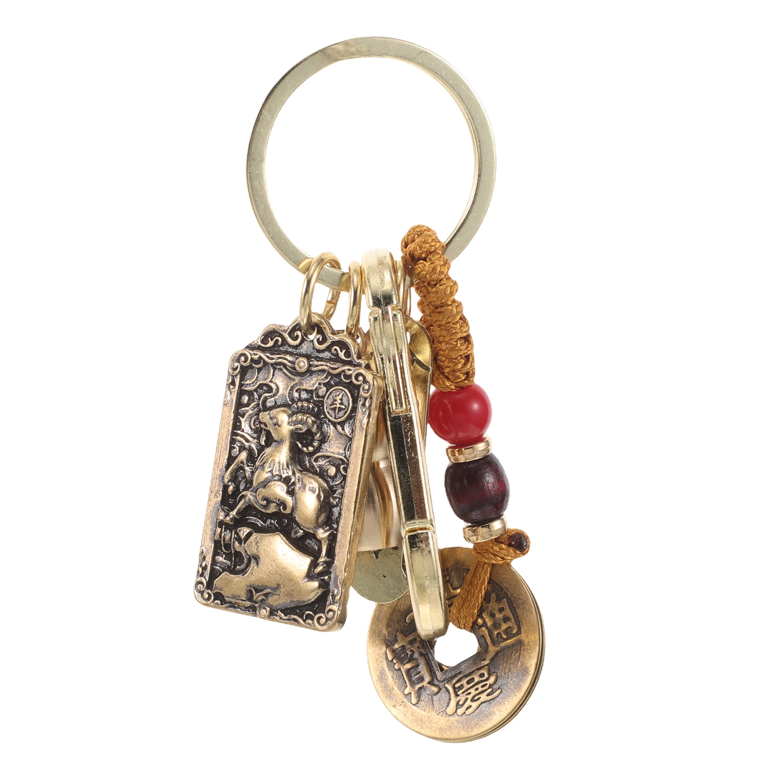 

Money Keychain Copper Gongming Wealth Symbol Durable Car Keychains Cool Keychains For Men Chinese New Year