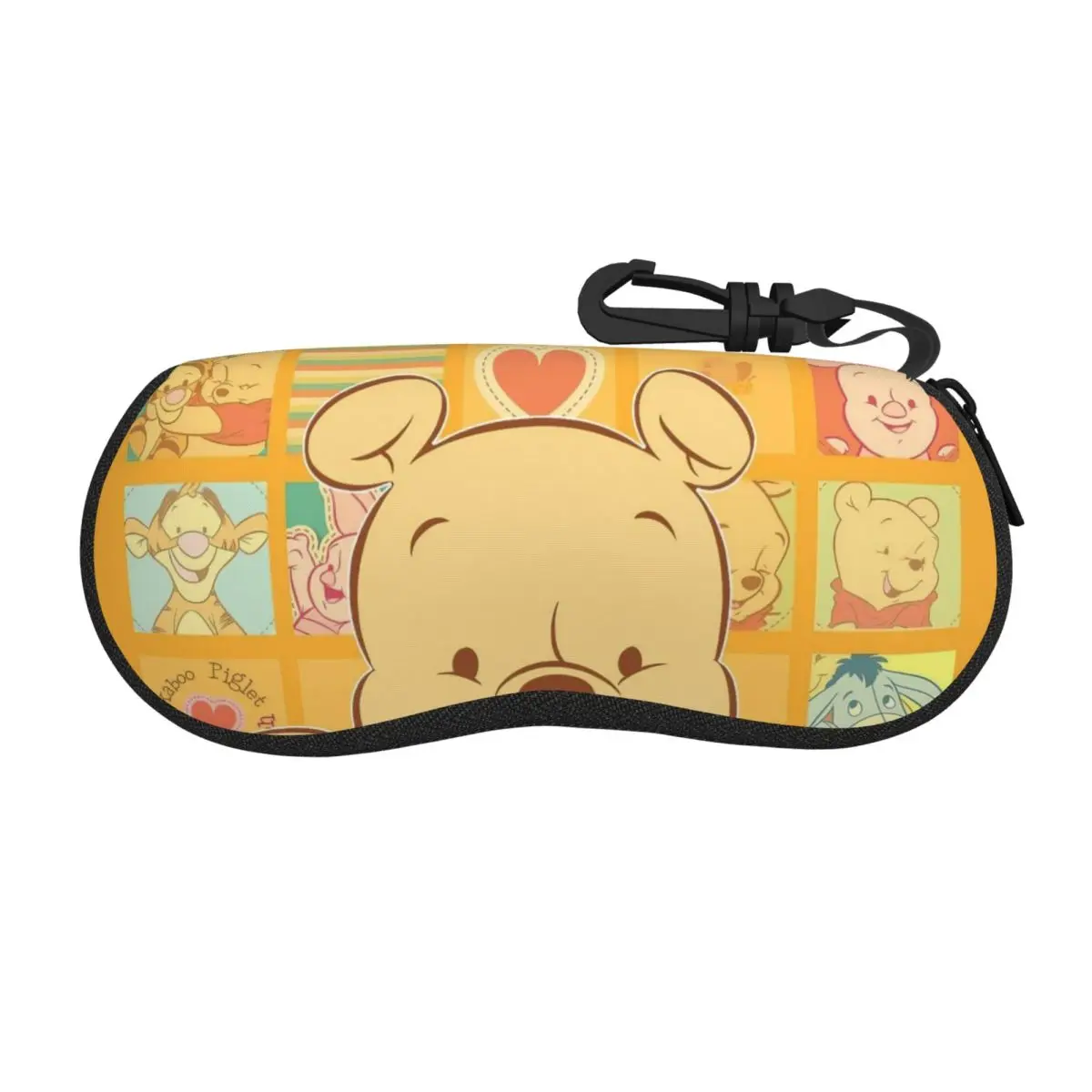 

Winnie Pooh Cute Glasses Case Men Women Printing Eyewear Protector Small Eye Contacts Case