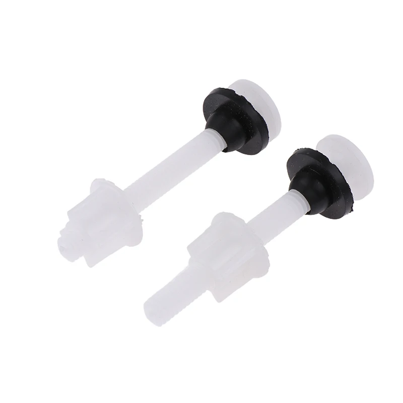 2 Stück Kunststoff-Toilettensitz-Scharnier-Reparaturbolzen + Befestigungsschrauben + Unterlegscheiben-Set für Badezimmerzubehör im Haushalt – Detail 8