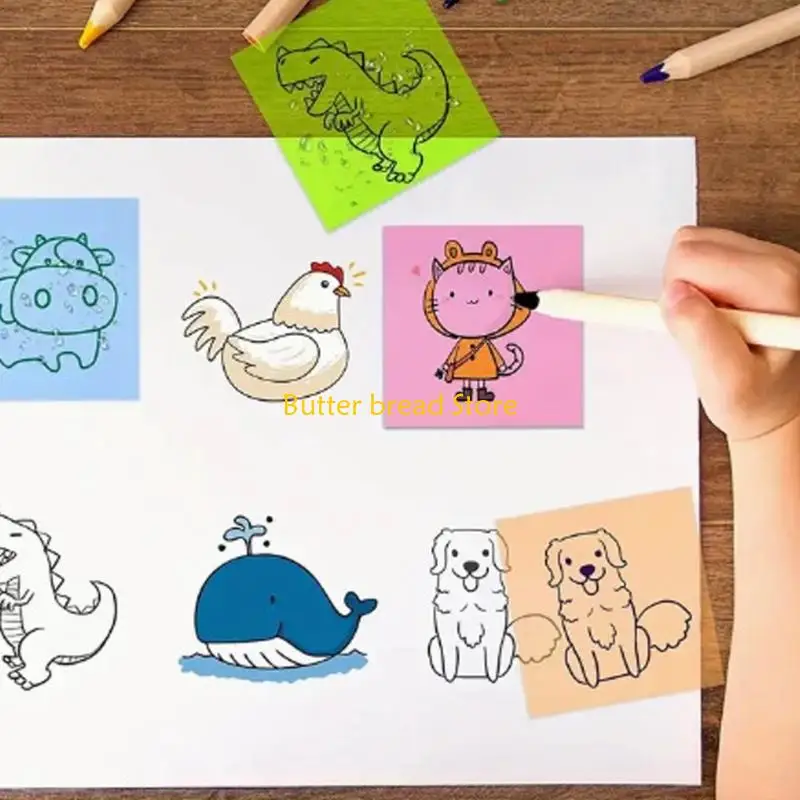 W89C Repositionable Clear Adhesive PET Note Paper Memo Sheets for Daily Note Taking