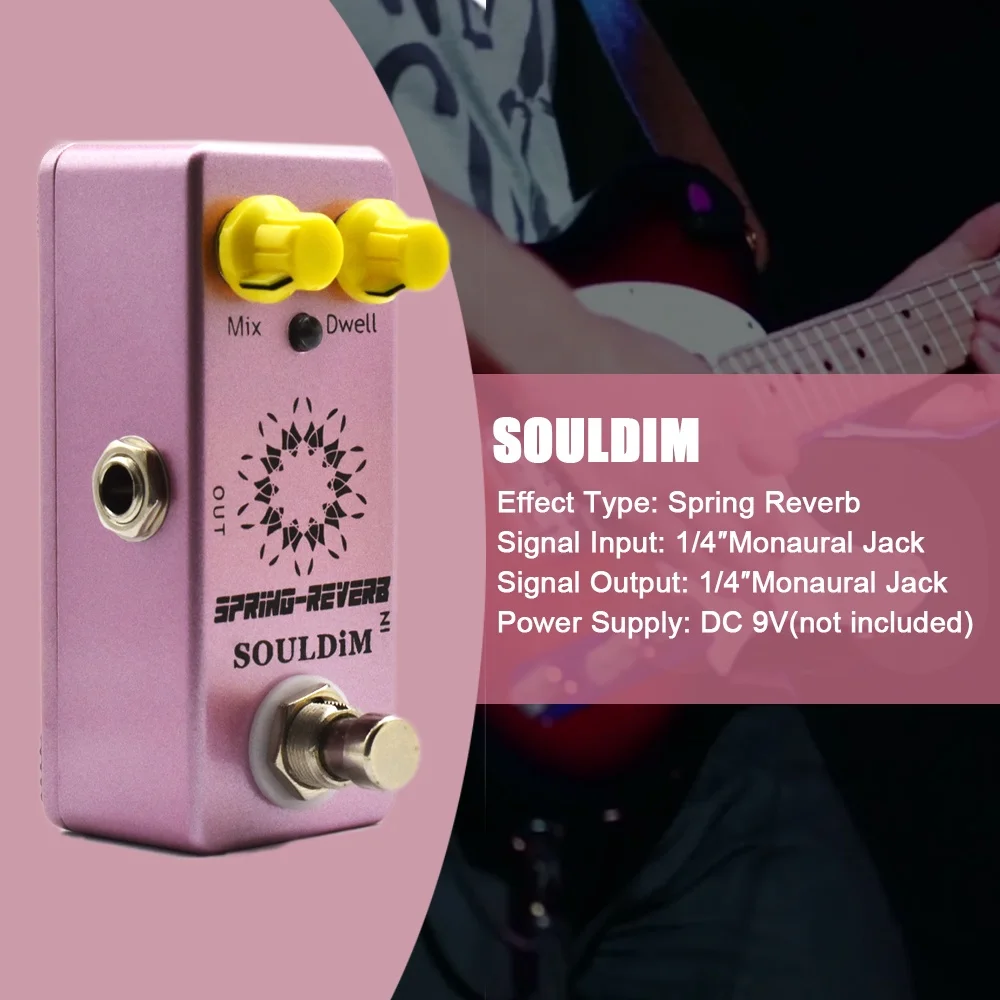 SOULDIM SD-02 SPRING REVERB Mini Single Guitar Effect Pedal True Bypass Electric Guitar Parts Accessories