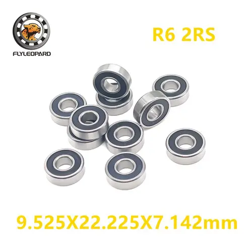 Imagen 2 del producto 10 Uds R6RS 9,525X22,225X7,144mm pulgadas rodamiento miniatura ABEC-7 R6 2RS rodamientos de bolas R6RS