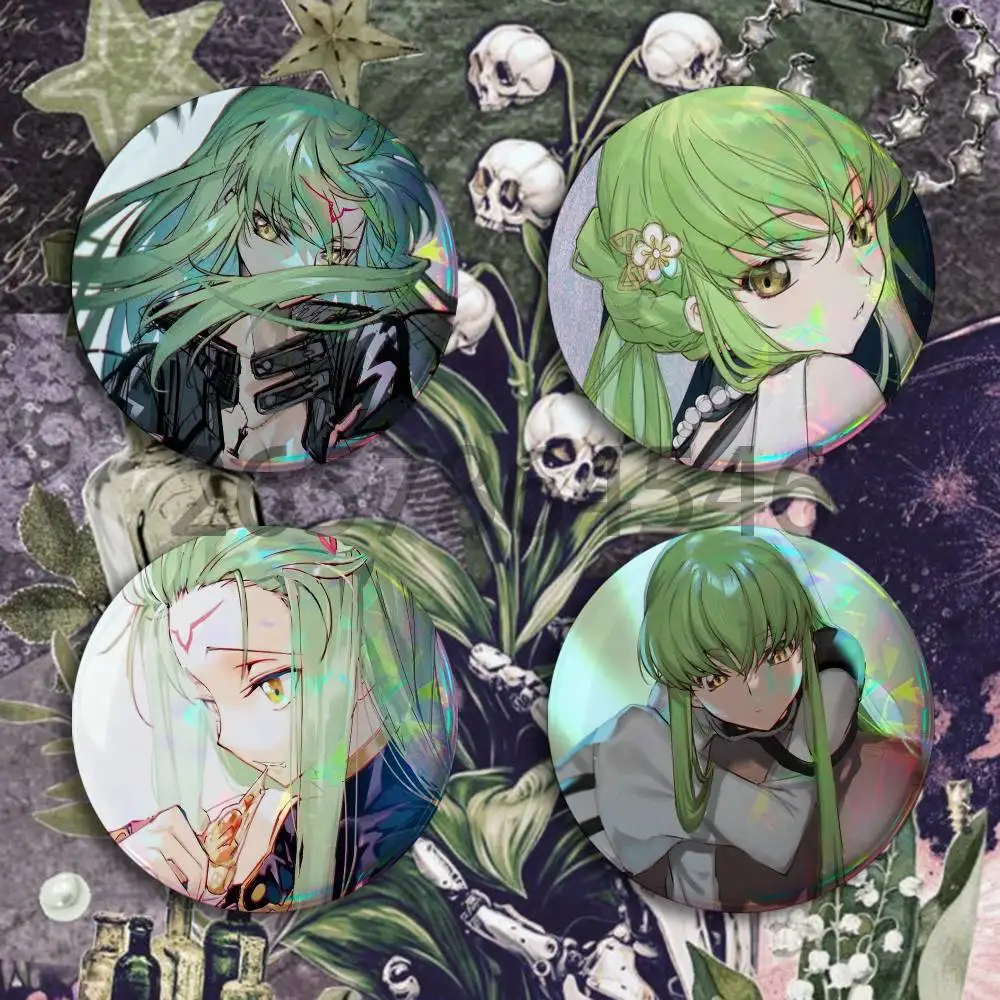 C-code geass C.C Badges Set  25 32 44 58 75 mm Round Customizable Wholesale Fan goods Self-made fan freebies