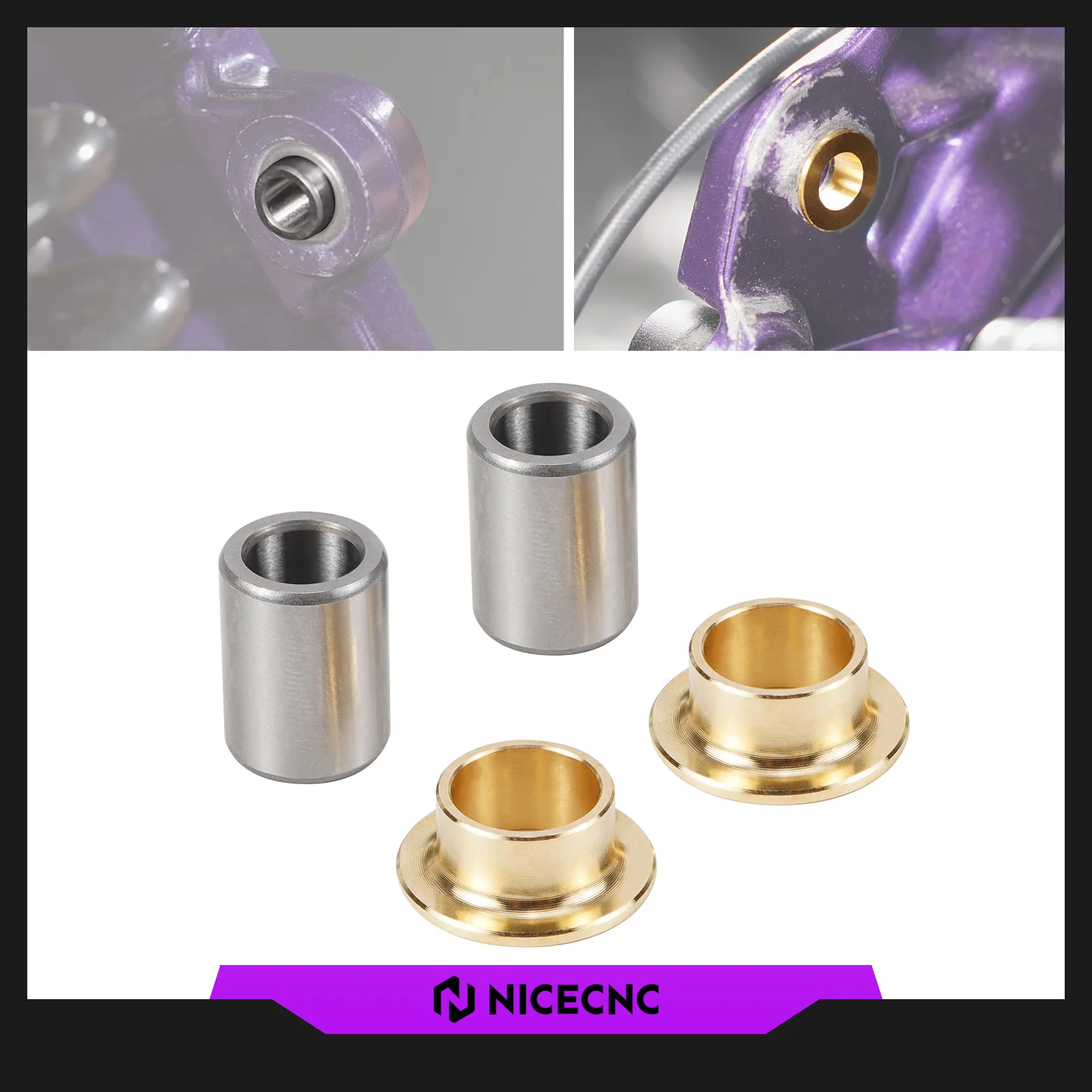 

NICECNC For 2025 2024 Surron Light Bee X S L1E Surron Ebike Rear Swingarm Frame Hole Flat Fork Brass Bushing Bearing Spacers Kit