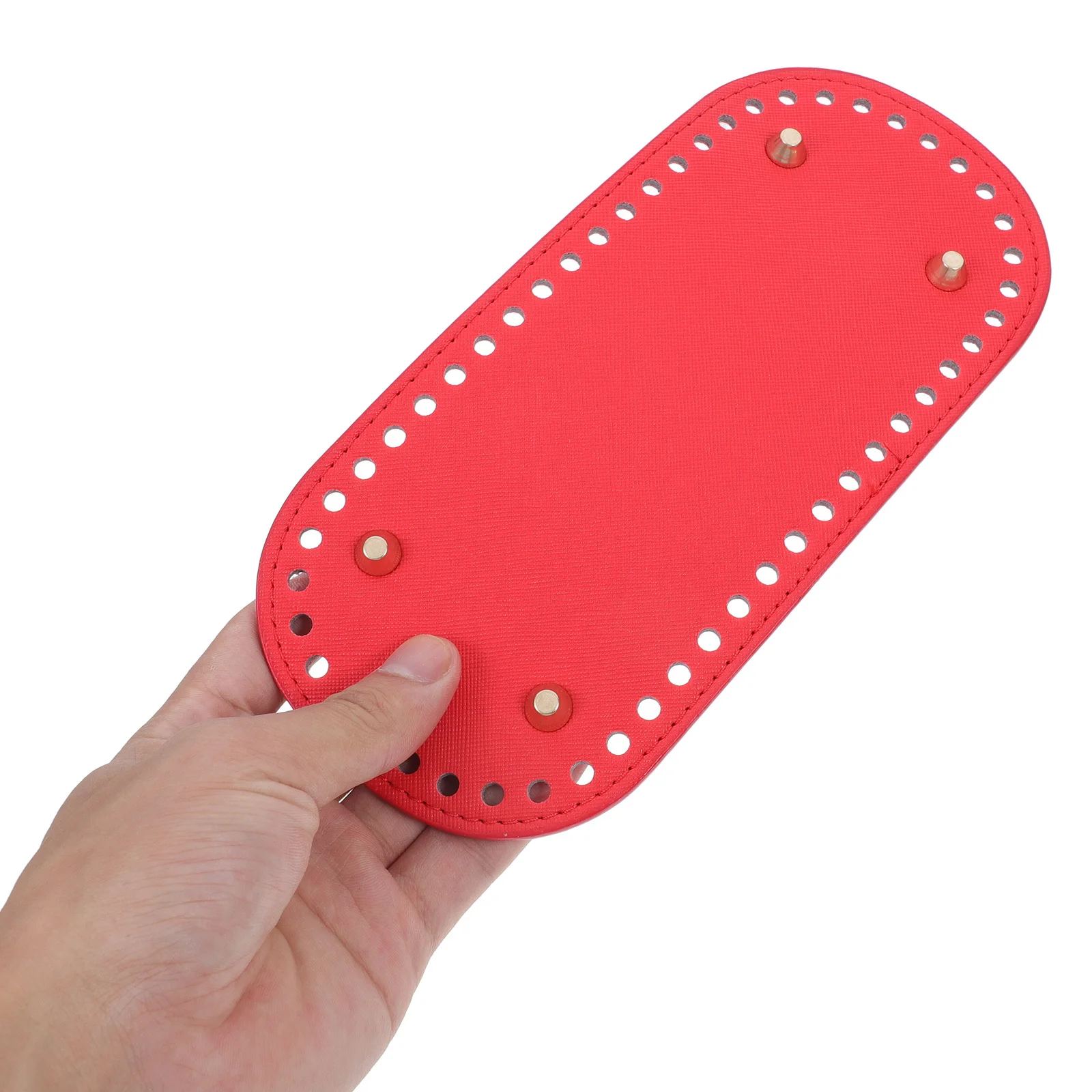 2 قطعة قاعدة حقيبة كروشيه ومقبض ديكور اصطناعي مريح حقيبة يد ذاتية الصنع لوحة قاعدة سفلية لسلة التخزين الحرفية