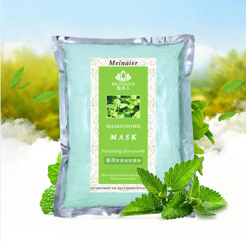 

1000g Mint grass toning mask powder cool and soothing soft film powder moisturizing ice mask beauty salon skin care beauty